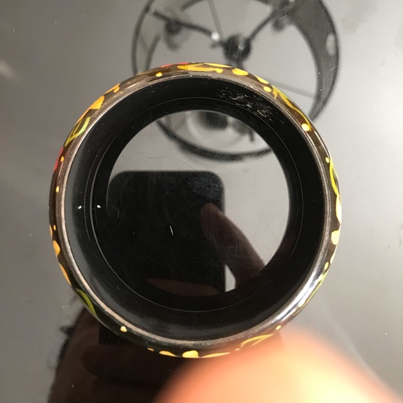 Vintage wooden bangle hand painted 70-80s - Picture 4 of 7